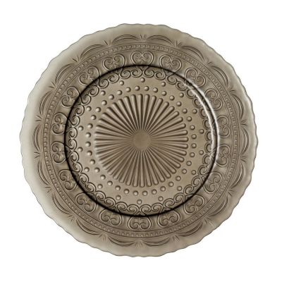 Image of Contessa Smoke Glass Charger 13"